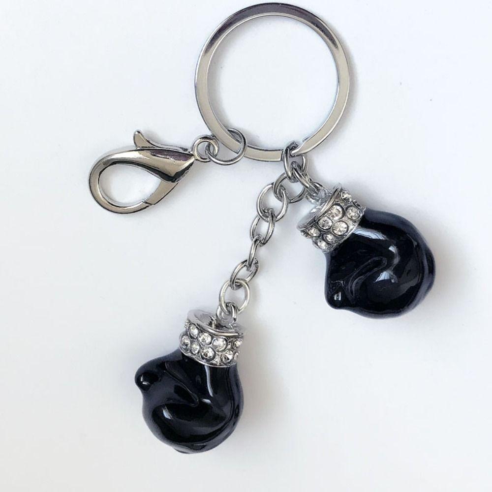 Backpack Accessories Metal Pendant Match Sports Keyring Creative Boxing Glove Keychain  Gift