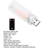 USB Flame Night Light with Touch Control Realistic Flickering LED Candle for Home Car