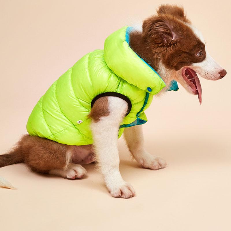 Winter Warm Border Collie Dog Vest Windproof Puffer Coat for Large Puppies 3 Months Cold Weather Apparel Dog Clothes Winter