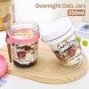 Overnight Oats Jars Breakfast Fruit Yogurt Salad Cup With Lid Spoon Canisters Airtight Snap Storage Jars For Cereal Vegetable