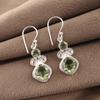 Green Amethyst Gemstone 925 Sterling Silver Drop/Dangle Earring 1.12" For Anniversary Gift EE-69-21
