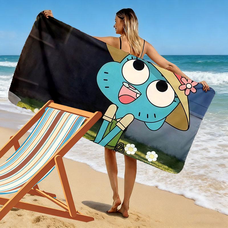 Nicole Watterson Print Beach Towel, Large Soft Quick Dry Towel for Beach Camping Swimming
