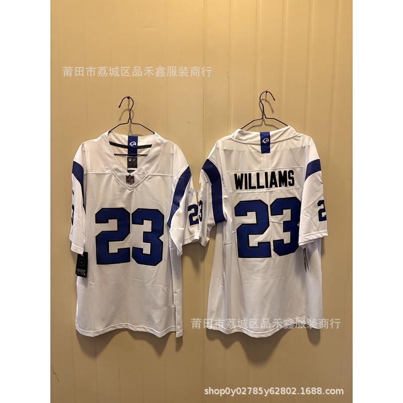 Men Women Cotton Football Jersey Rams Team Donald 99 Macua 12 9 23 Embroidered Sport Shirt Winter