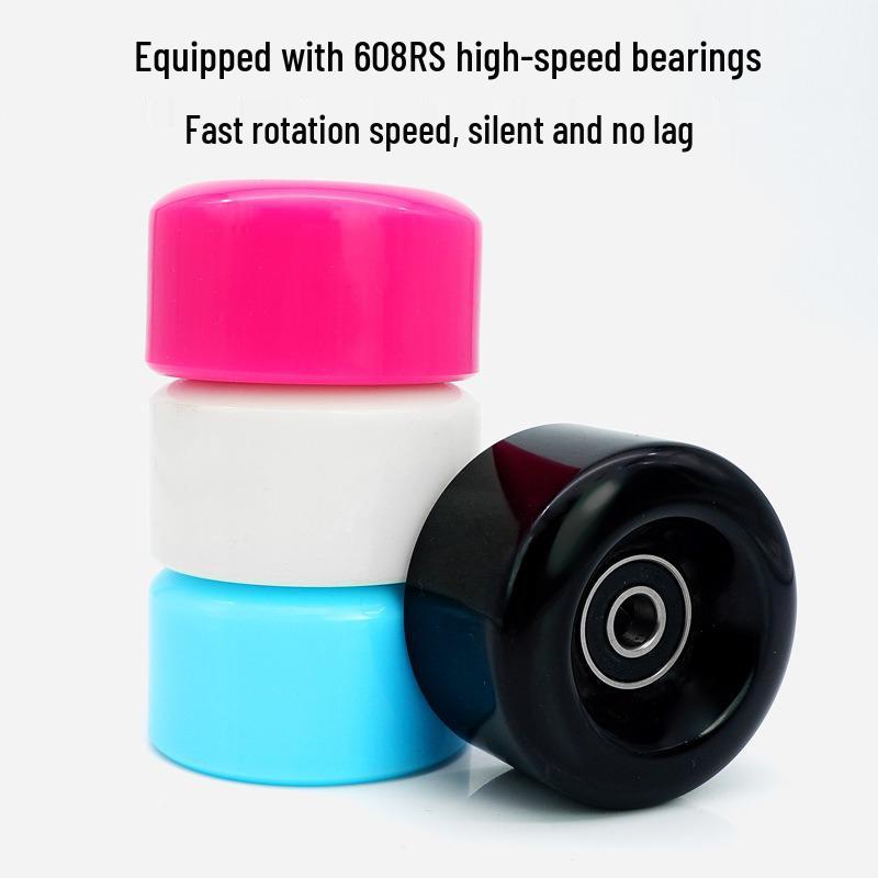 Double Row High-Elastic Shock Absorbing PU Four-Wheel Roller Skate Wheels - Non-Flashing, Universal Accessory