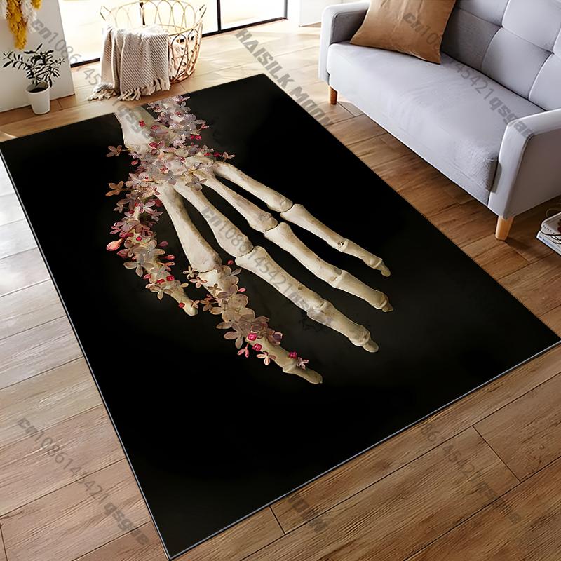 Skeleton Hand Carpet for Living Room Game Rugs Soft Floor Cartoon Rugs Bathroom Rug Mat Yoga Mat Home Accessories