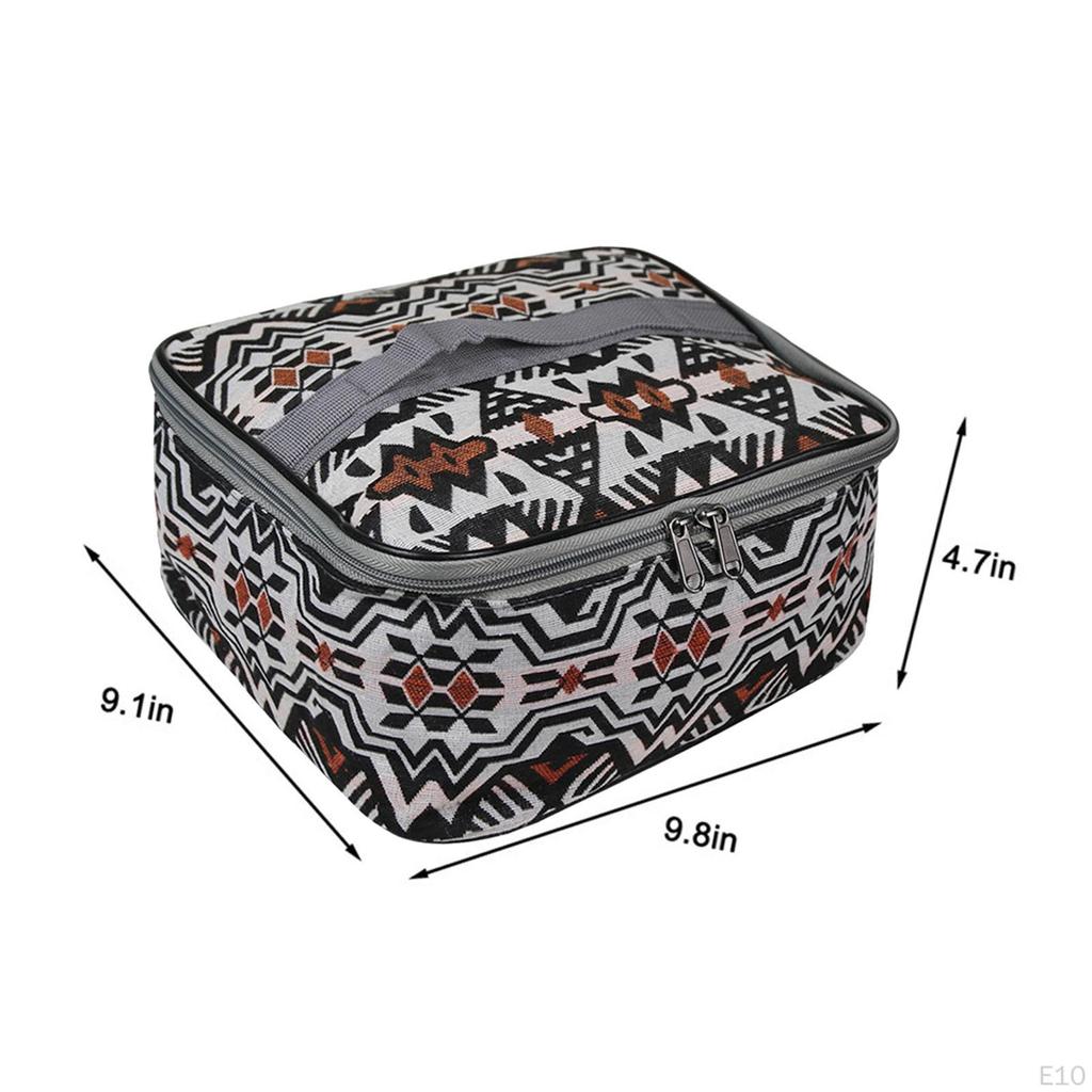 Camping Storage Bag Cookware Large Capacity Printing Basket Utensils Organizer Tableware for Travel