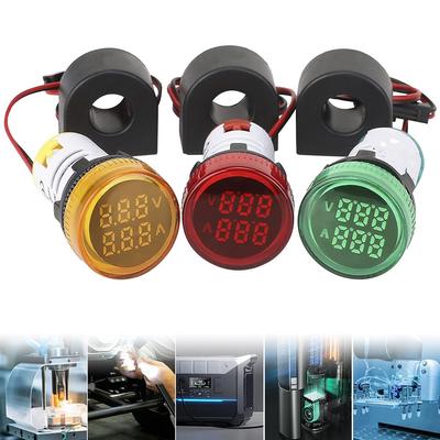 AC-Spannungs- und Strommessgeräte mit LED-Anzeige, Packung mit drei Stück