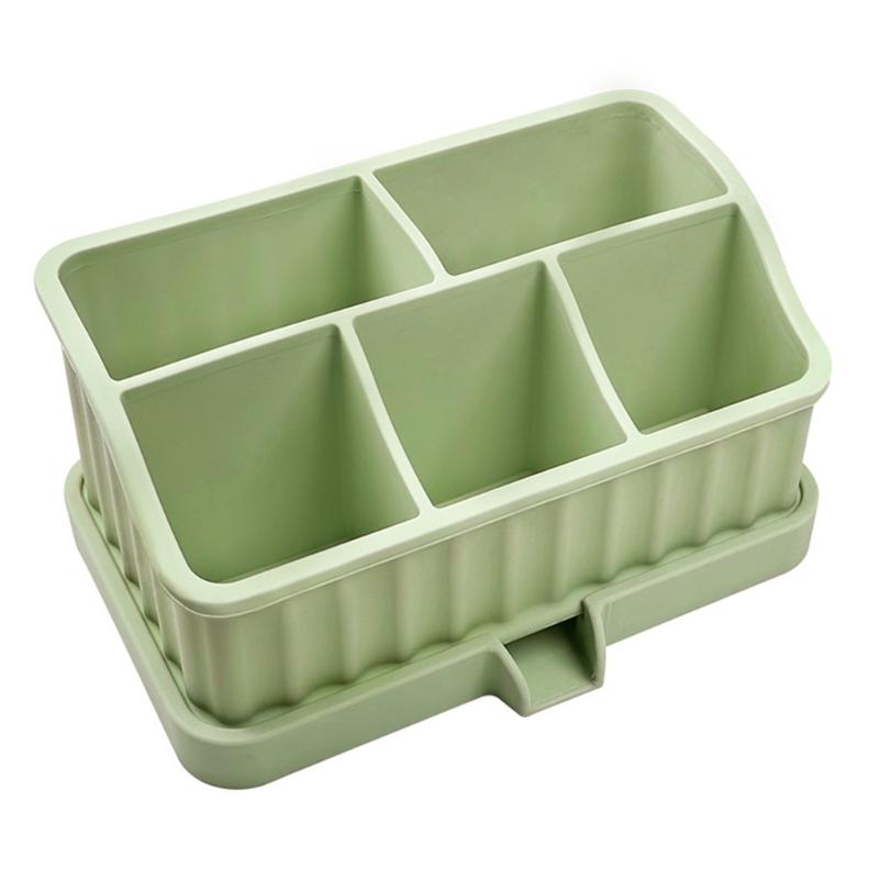 Sturdy Silicone Toothbrush Organizers for Family Use Featuring Multilayer Compartments and Travel Convenience Use