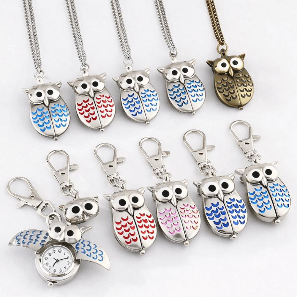 Klassische Taschenuhr Schlüsselanhänger Klapp-Stil Halskettenuhr Neue Hängeuhr Für Unisex Erwachsene Kinder