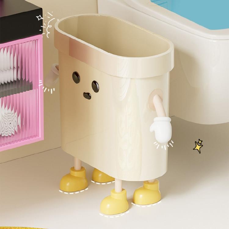 Functional Waste Bin Practical Office Waste Bin Pressure Rings Fixation Garbage Bin for Kitchen, Bathroom, Bedroom