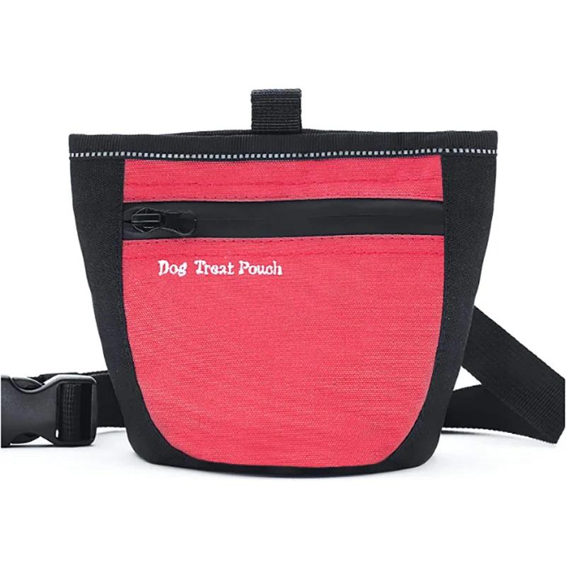 

Quality Dog Treat Bag Training Professional Magnetic Opening Pocket Pet Treat Pouch with Adjustable Clip Waist Belt Pet Supplies червоний