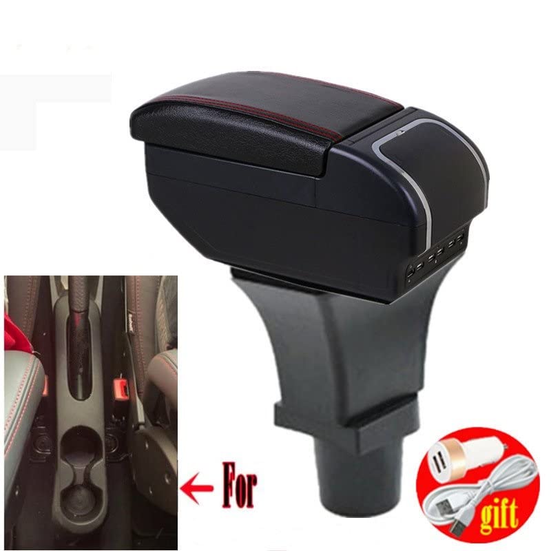 Car Armrest Box Abarth 595 Car Armrest Box Central Store Content Storage Box and