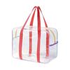 Pink Transparent Large-Capacity Waterproof Toiletry Bag for Beach & Travel