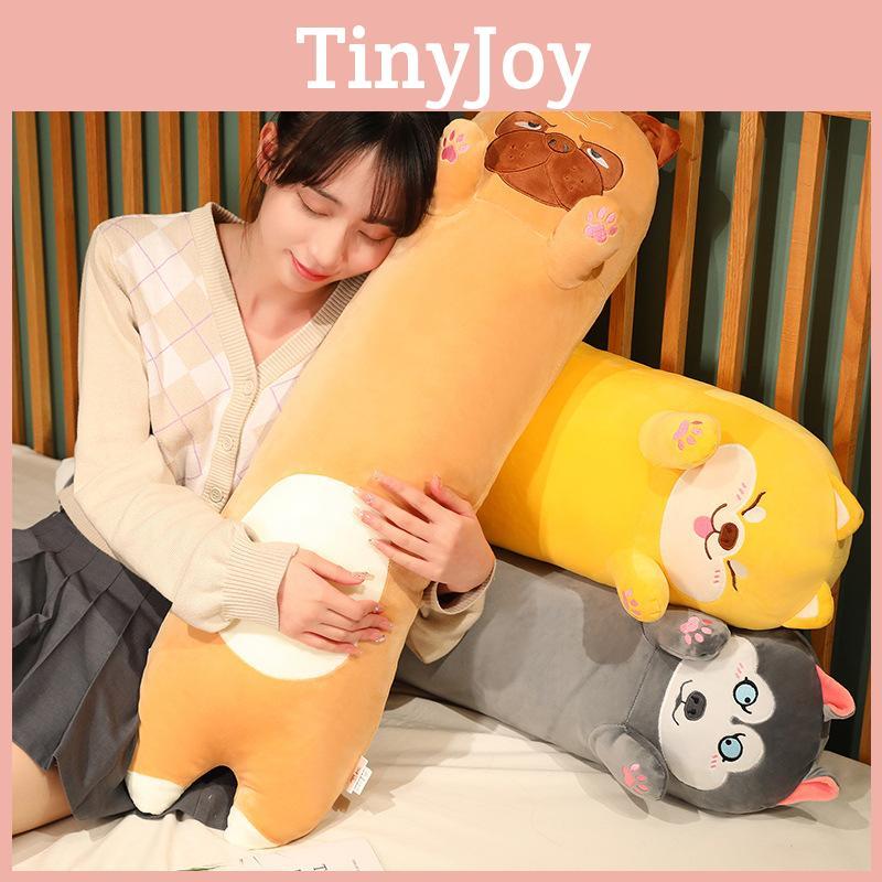Cute Cartoon Shiba Inu Husky Long Hugging Pillow Soft Plush Dog Bed Pillows For Girls Gift 70cm 90cm 1.1m