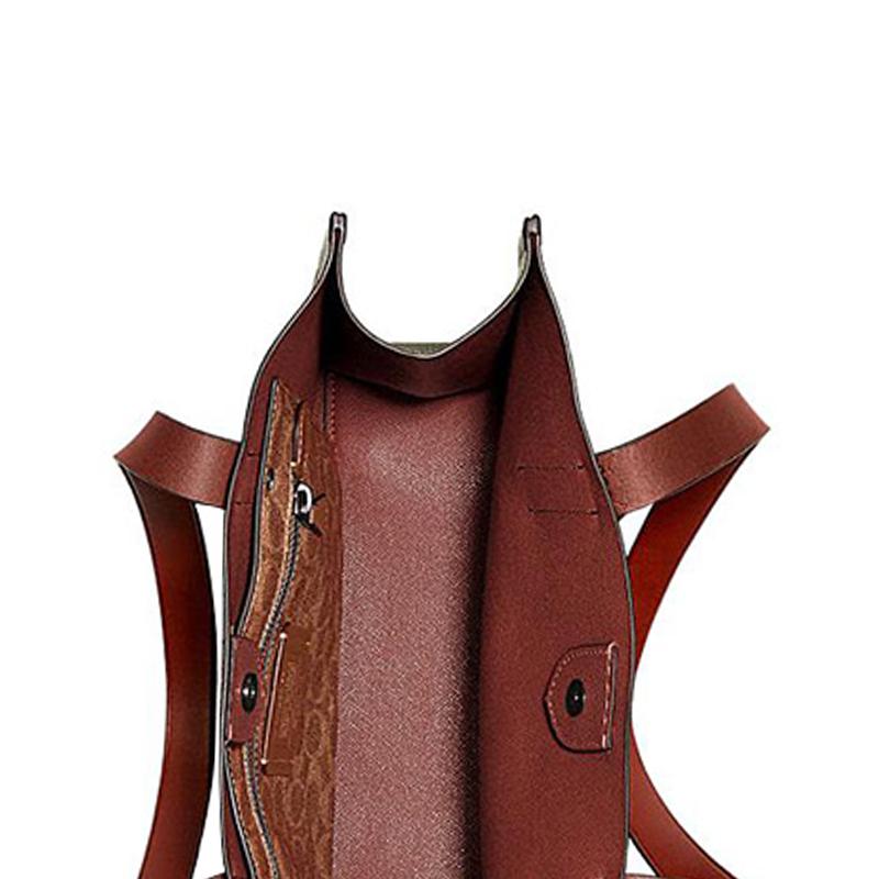 New COACH Cow Leather Tote Bag, Shopping Bag, Shoulder Bag, Handbag Tubas Men's Dark Green CH757-ARY