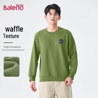 Baleno Men's Waffle Knit Long Sleeve Sweatshirt
