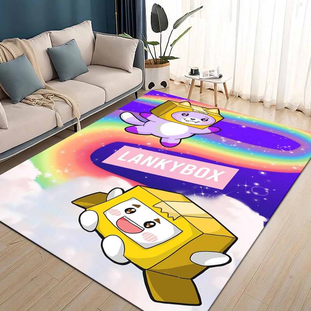 27 Style New Lankybox Boxy Foxy Rocky Cartoon Carpet Rug for Living Room Bedroom Home Sofa Decoration,kids Non-slip Floor Mat