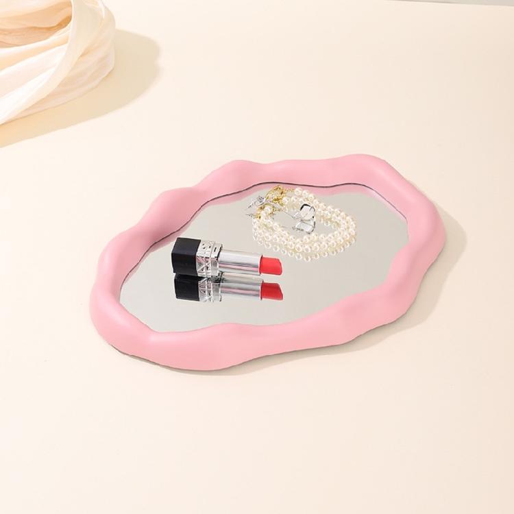 Artistic Cloud Shape Makeup Mirror for Desk and Tabletop Vanity Mirror with Adjustable Brackets Aesthetic Mirror Decors