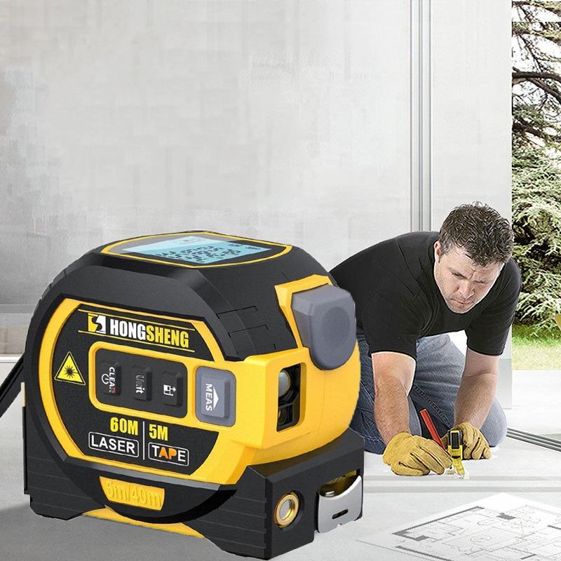 Digitales Lasermessgerät 5m Bandmaß Infrarot Hochpräzise Intelligentes Elektronisches Professionelles Lineal Bauwerkzeuge