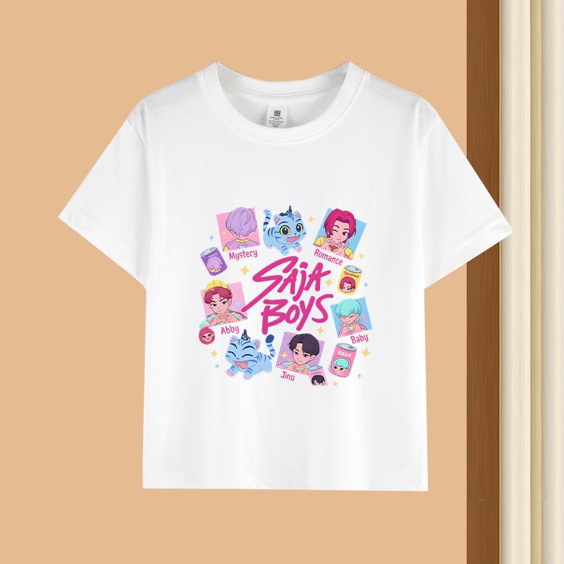 T-Shirts Girls Children's Women's Comfortable Cartoon Printed T-shirt Pure Cotton Short Sleeves Soft