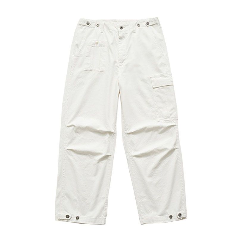 

Ouni Eight Молочные брюки карго прямого кроя с высокой посадкой и карманами Ivory White All yards