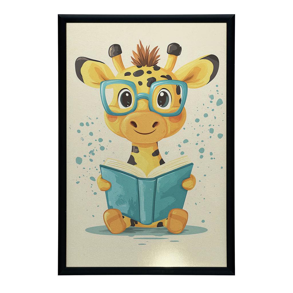 Plakat Wesoła Żyrafa W Krainie Baśni Plakat Wesoła Żyrafa W Krainie Baśni, 50X70 Cm, Bez Ramy, Papier Matowy 230 Gsm