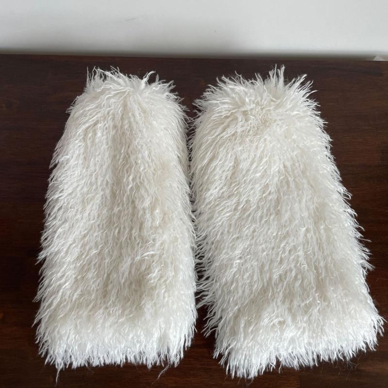 Women's Furry Leg Warmers Plush Fuzzy Boot Covers Toppers for Winter Fashion Costume Parties Thermal Leg Gaiters Socks