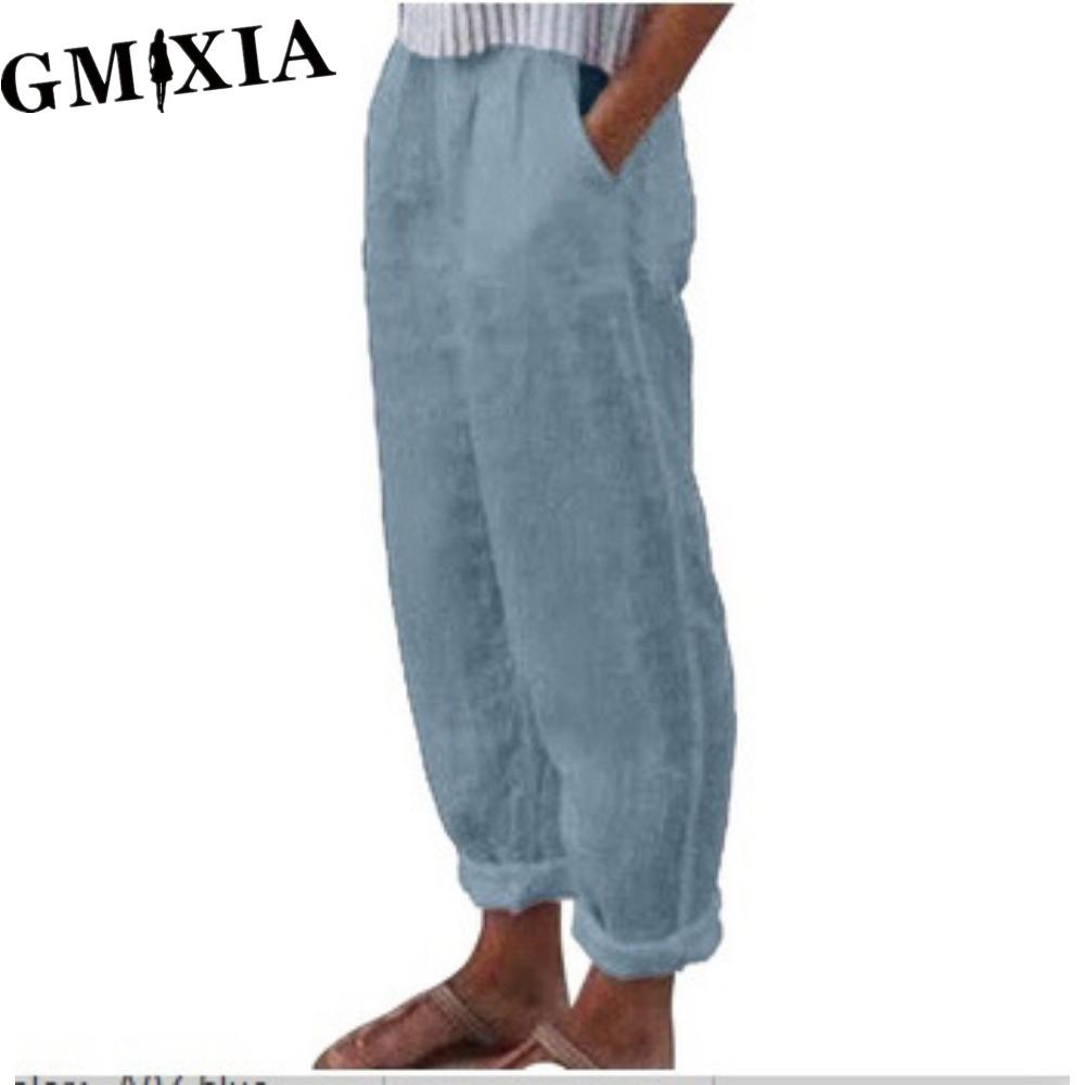 GMXIA 8 Color Women's Fashion Casual Solid Color Print Pants & Capris Trousers