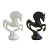 3D-Printed Prancing Horse Ornament for Success with Streamlined Stable Base Abstract European Artistic Decoration for Office or Living Room