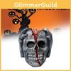 Halloween Skull Sculpture With Crackled Design For Party And Holiday Ambience