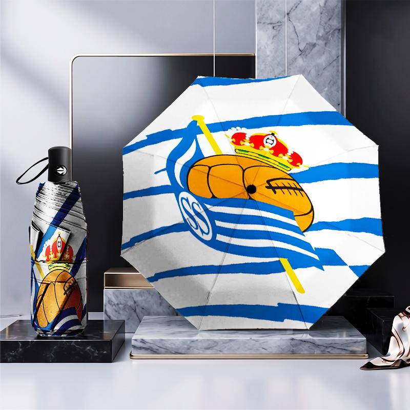 Royal Football Emblem Umbrella 8-Frame for Travel, Camping, Casual Lightweight Portable Umbrella, Essential for Every Family Holidays Gift