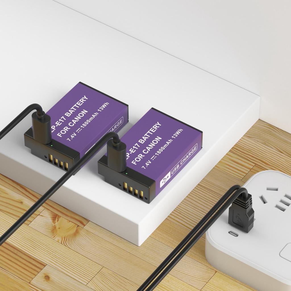 PALO Nová baterie LP-E17 LPE17 LP E17 Typ C nabíjení 1800 mAh pro Canon EOS RP 200 250D M3 M5 M6 750D 760D T6i T6s 800D 8000D 77D Kiss X8i