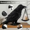 Candle Holder Resin Raven Lamp Candle Sticks Holder Scary Statue Decorative Table Centerpieces for Kitchen Events Indoor