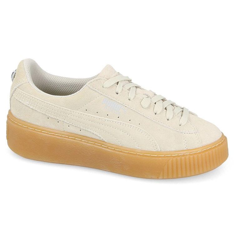 Puma Platform Jewel Leather Casual Low Top Kids Sneakers Kids sneakers Off-White 365131-02