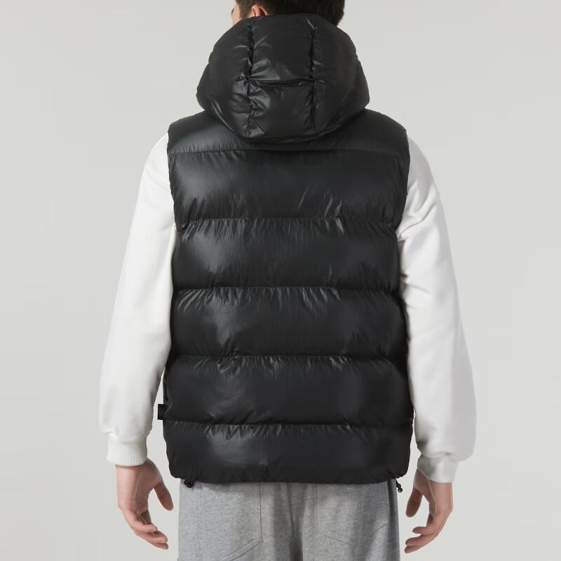 Nike Gilet sans manches coupe-vent à capuche à imprimé alphabet pour homme Vêtement d'extérieur Noir FD6428-010