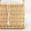 Hand Woven Rattan Handbag for Women Top Handle Boho Small Fashion Bucket Bag Purse Basket
