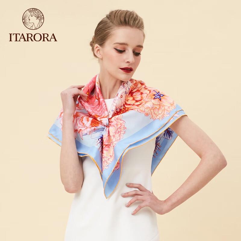 ITARORA Hydrangea 100% Mulberry Silk Scarf