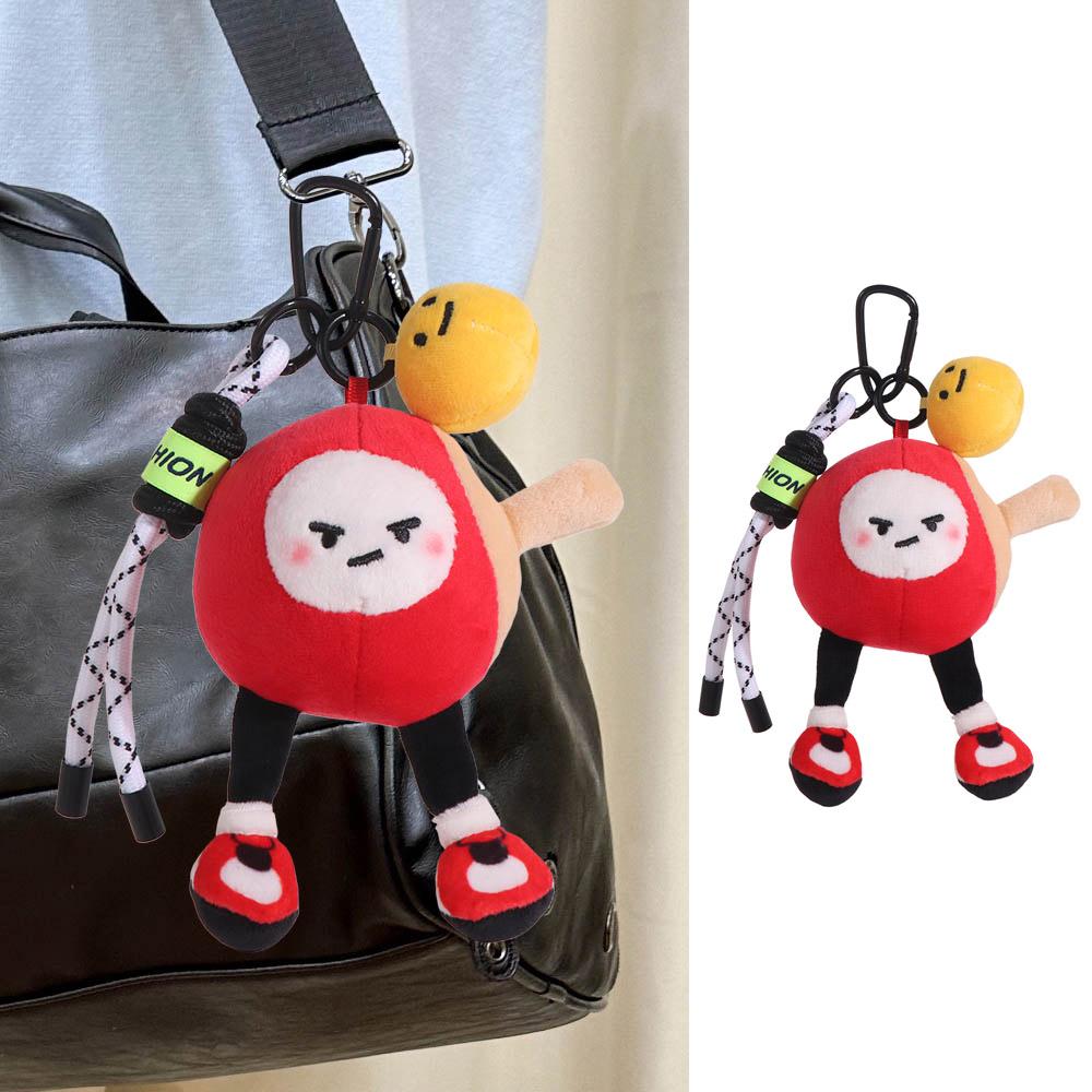 Collection Table Tennis Doll Pendant Fluffy Sports Plush Keychain  Birthday Xmas Gift