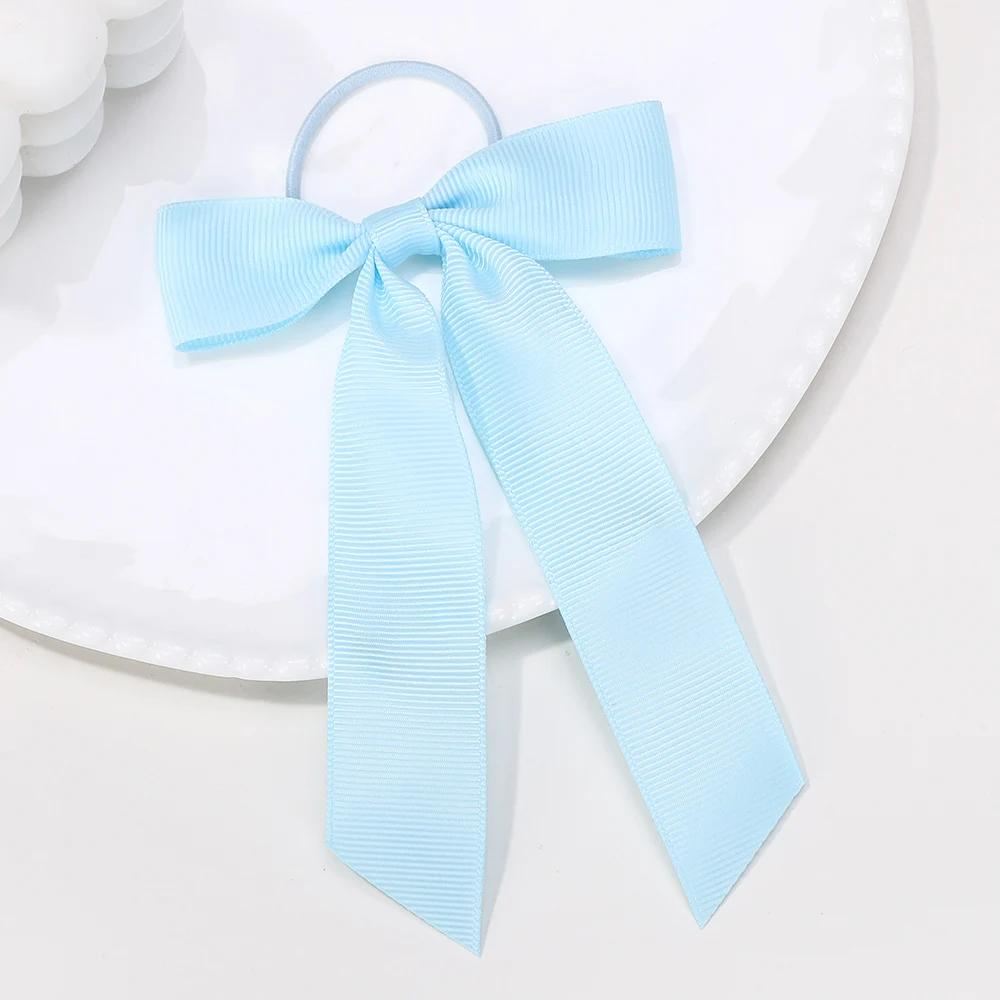 Süße Schleifen-Haarbänder Kleinkind Cheer-Schleife Haargummi Kinder Mode Einfarbig für Mädchen Kinder Party Kopfbedeckung Haaraccessoires