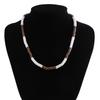 IngeSight.Z Handmade Natural Surfer Choker Necklace for Men Vintage Brown Wood Beads Necklace Tribal Jewelry Gift