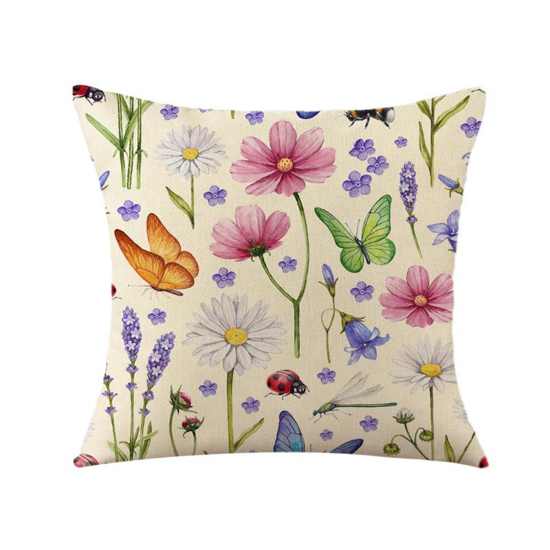 Fresh Plant Throw Pillow - Home Decor Pillowcase for Bedside or Sofa