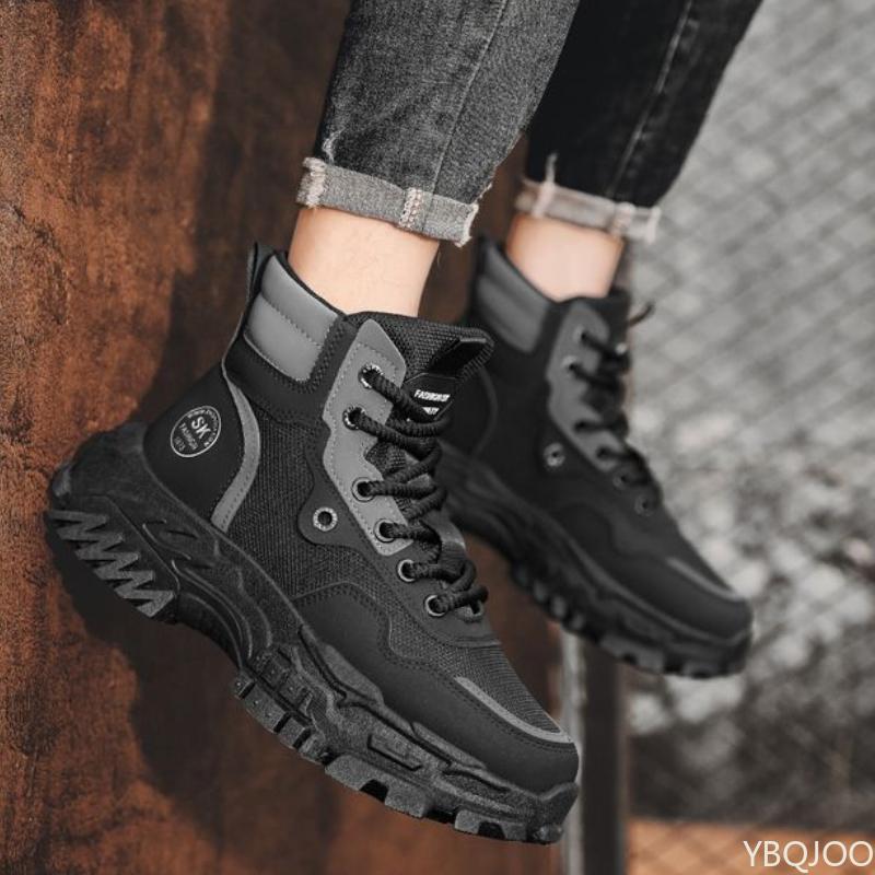 Retro Workwear Men's Boots 2024 Autumn High Top Casual Breathable Mountaineering Wear-resistant Anti Slip Men's Shoes Zapatos