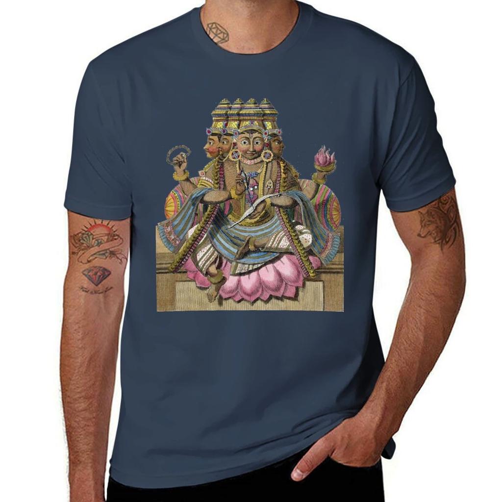 Brahma Hindu God Of Creation By Pierre Sonnerat Tshirt Independence Day Short Sleeve Tshirt