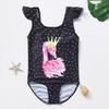 2022 Girl's One-Piece Swimsuit with Ruffle Straps, Sizes Small & Medium