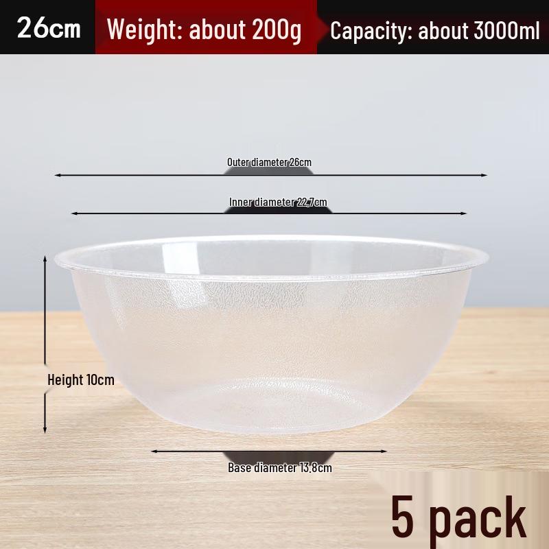 777 Heat-Resistant Plastic Malatang Ingredient Bowls, 5-Pack