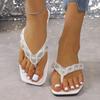 Flip-flops Women's Square Head Slippers Casual Vacation Seaside Cool Slippers
