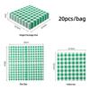 20 Sheets Colorful Gingham Disposable Paper Napkins Soft Absorbent For Picnics Birthday Wedding Holiday Table Decorations