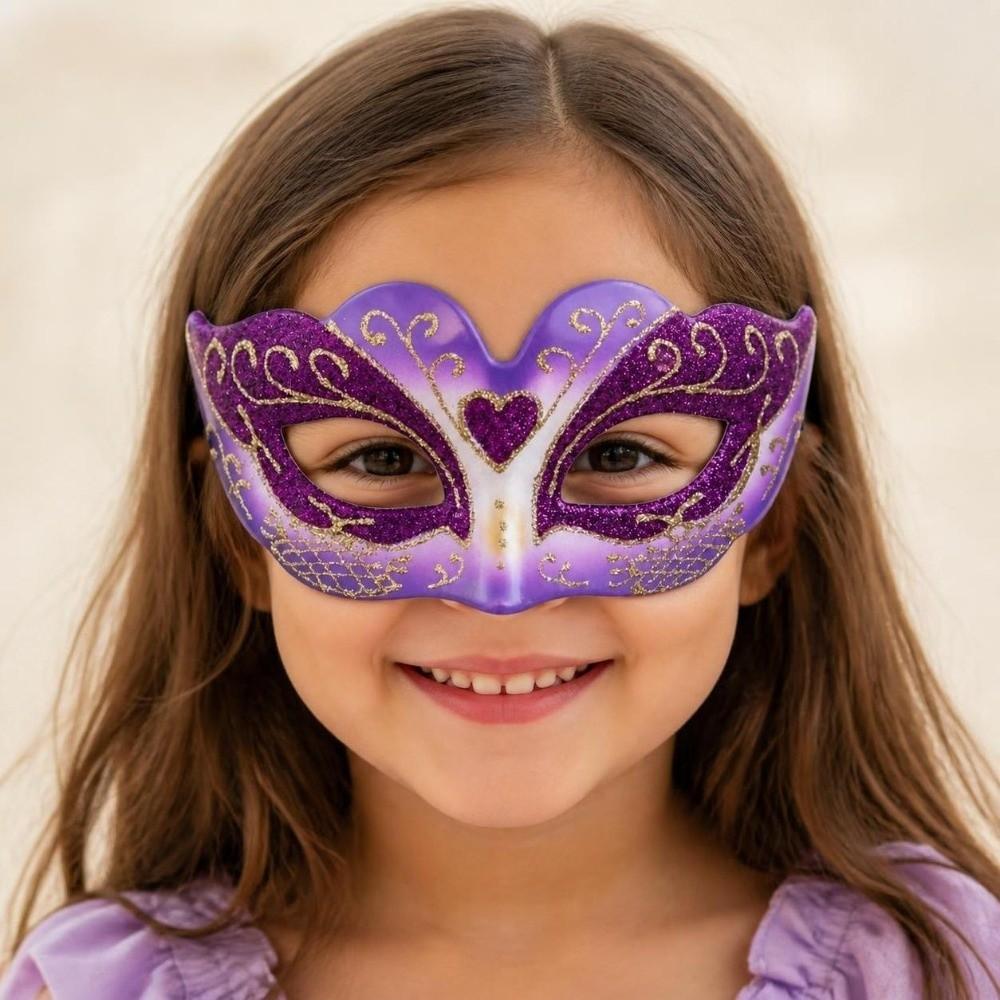 Half Face Kids Party Mask Multiple Colors Children Costume Mask Festive Half Face Mask Party