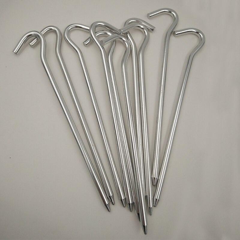10 Pcs/Lot 18cm Tent Pegs Aluminum Round Tent Stake Alloy Tent Pegs Outdoor Nails Tent Accessories