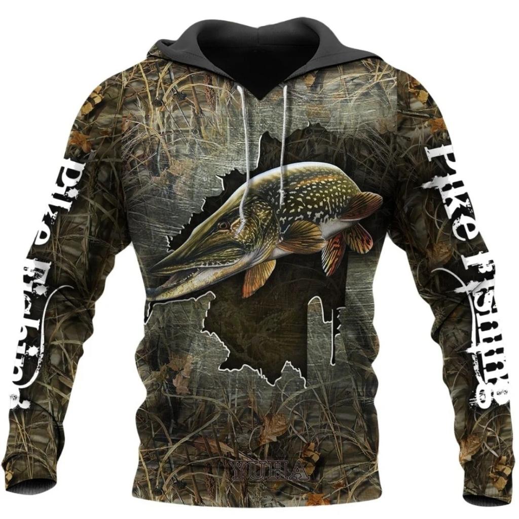Animal Fisher Marlin Sweatshirts Man Tracksuit Fishing Camo Hoodies For Men Fashion Streetwear Harajuku Y2k 3D Print Pullovers